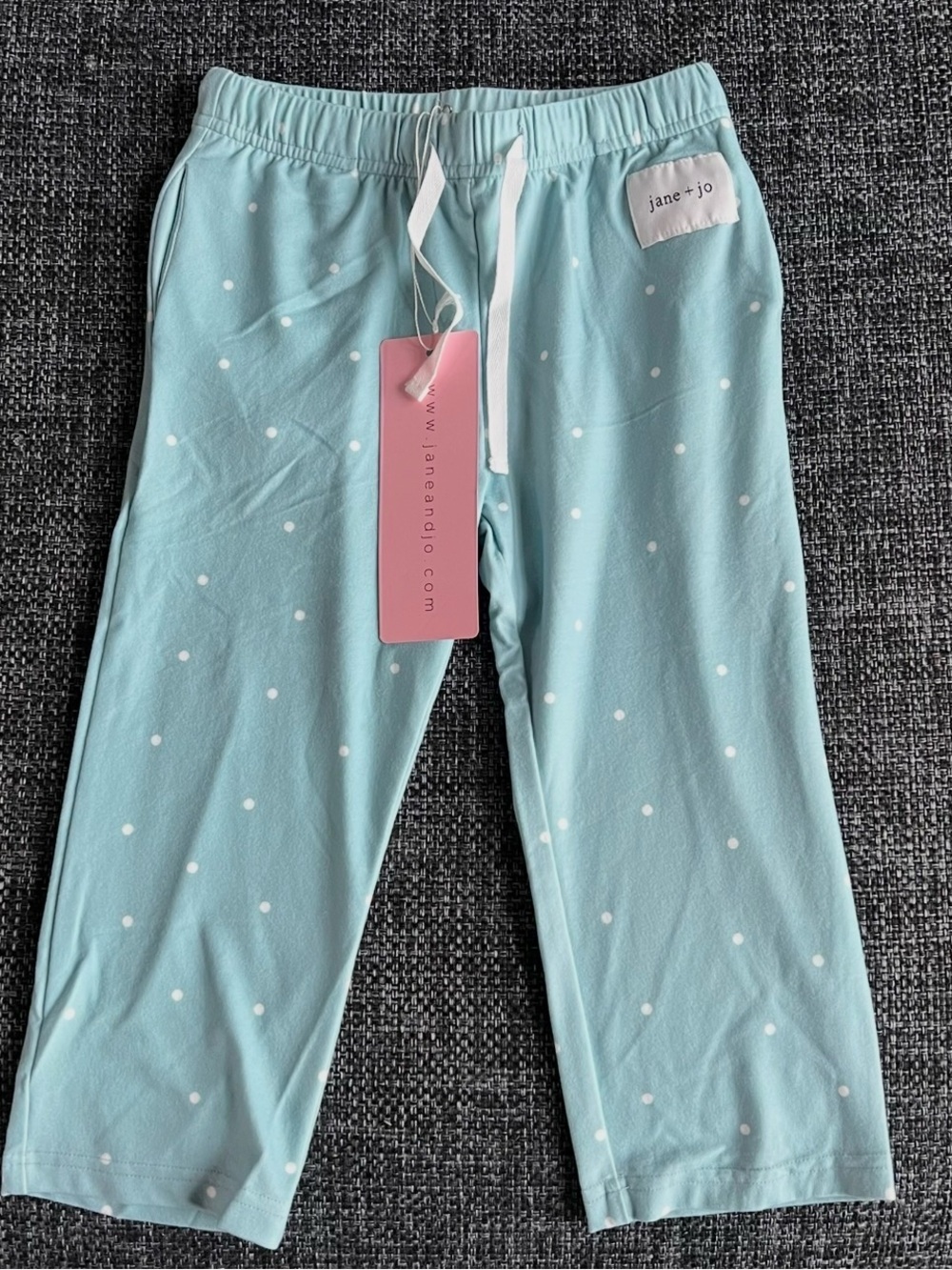 NWT Jane + Jo  Kids Blue Dot Lounge Pants Size 2T